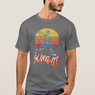 Sjung! Skeleton Distresse för skivans Golf Dead Dr T Shirt