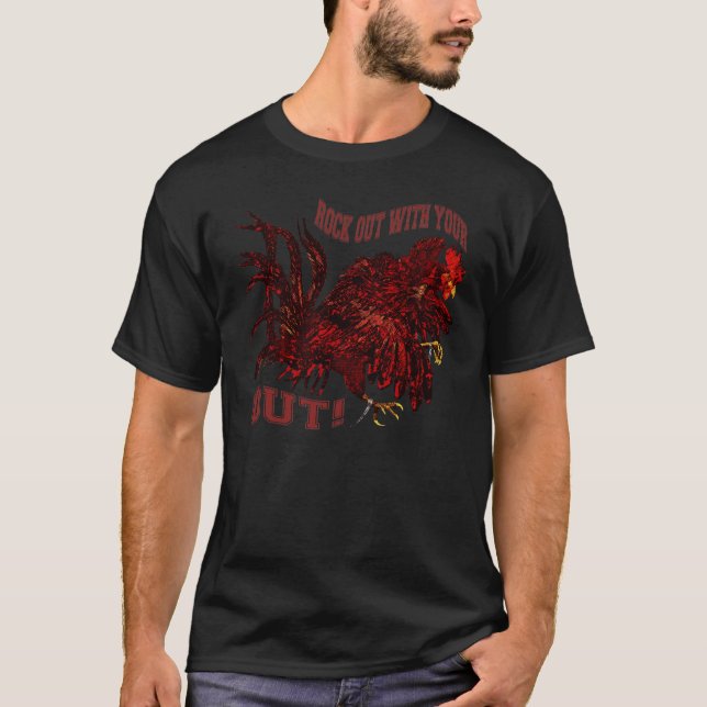 Sjung ut med din Gamecock ut T Shirt (Framsida)