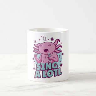 Sjunga a lotl Singing Axolotl Kaffemugg
