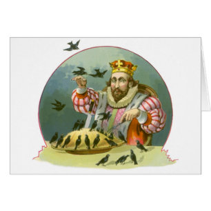 Sjunga a Sång av Sixpence, Vintage Nursery Rhyme Hälsningskort