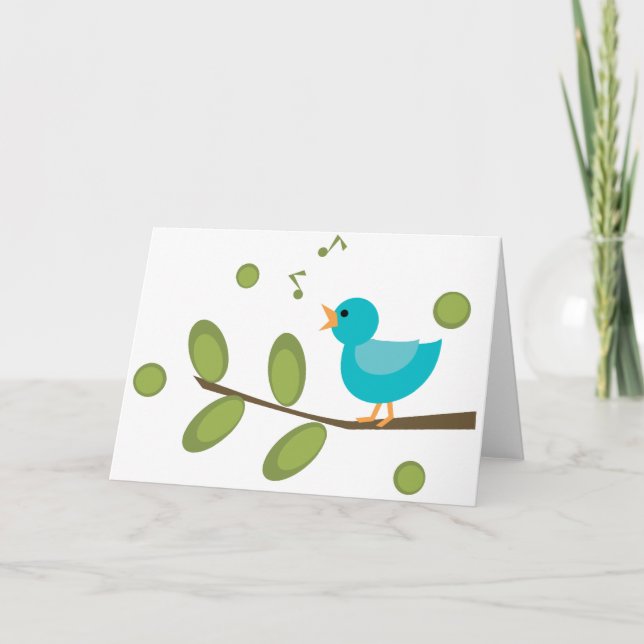 Sjunga a Sång Bird Kort (Framsida)