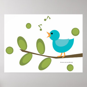 Sjunga-a-Sång Bird Poster