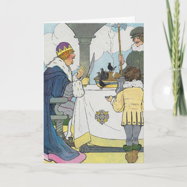 Sjunga a Sång vid Sixpence Mor Goose Nursery Rhyme Kort (Framsida)