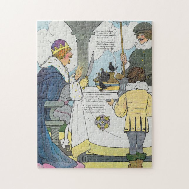 Sjunga a Sång vid Sixpence Mor Goose Nursery Rhyme Pussel (Vertikal)