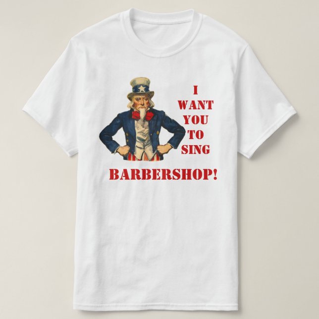 Sjunga Barbershop Tee (Design framsida)