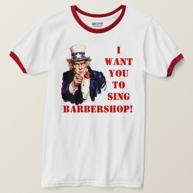 Sjunga Barbershop Tee (Design framsida)