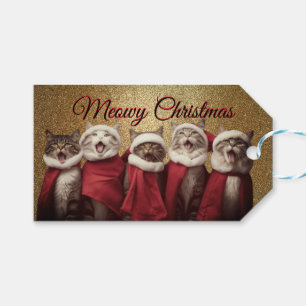 Sjunga Cat Gift-Märkre Presentetikett