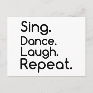SJUNGA DANCE LAUGH REPEAT VYKORT