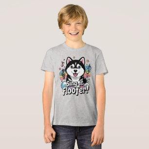 Sjunga det, Floofer! - Kawaii Husky Howling T Shirt