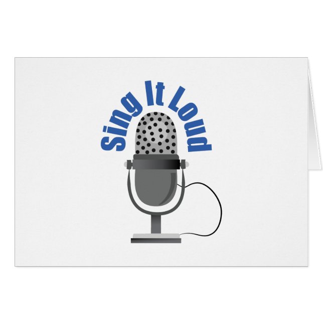 Sjunga det högt hälsningskort (Framsidan Horizontal)