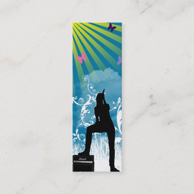 SJUNGA det som den HÖGA smalan profilerar kortet Mini Visitkort (Framsida)