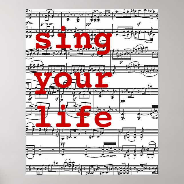 sjunga din livmusik poster (Framsidan)
