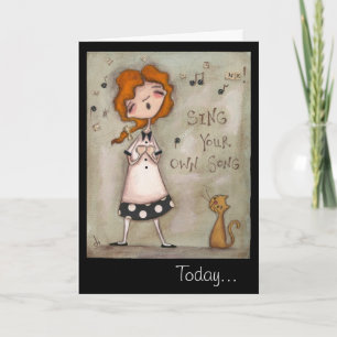 Sjunga ditt eget Sång - födelsedagskort Kort