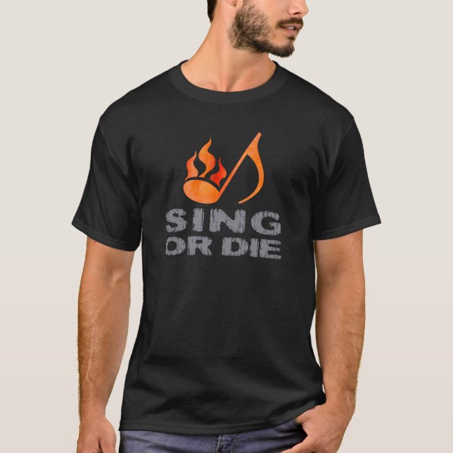 Sjunga eller matris tee shirt (Framsida)