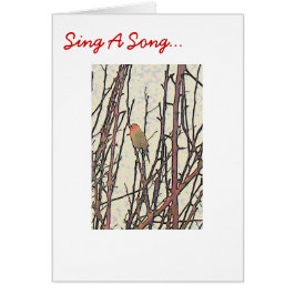 Sjunga en sång hälsningskort