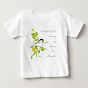 Sjunga ett nytt Sång till Herren, skriften och fåg T-shirt