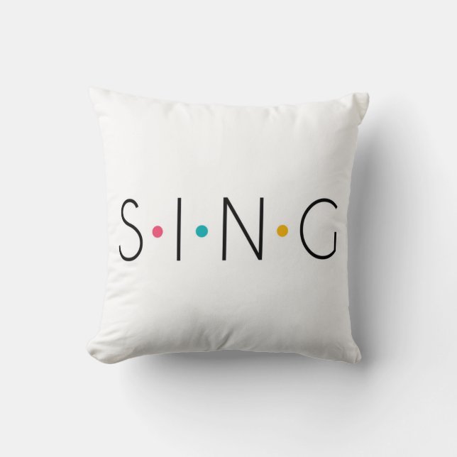 Sjunga Färgad Dots Singer Kudde (Framsida)