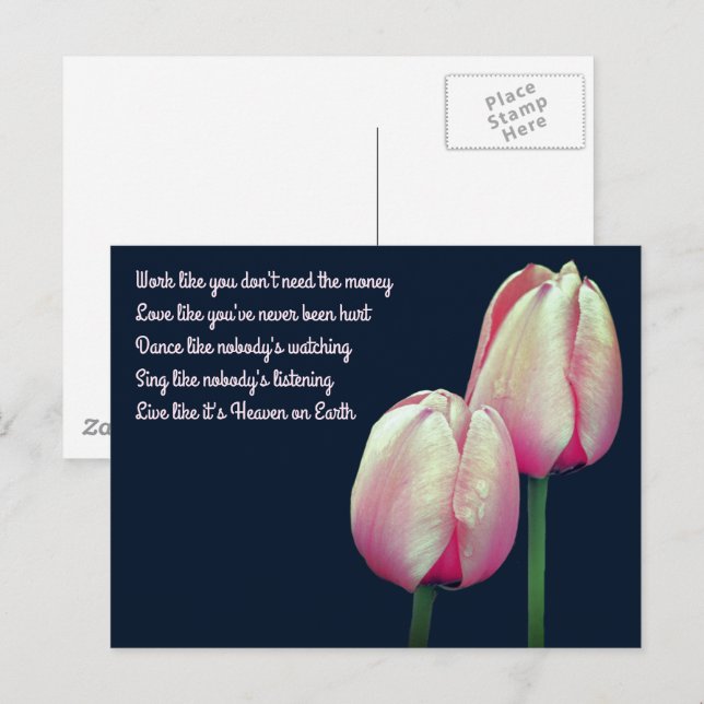 Sjunga för aktiv inspirationspresentation för Kärl Vykort (Fram/baksida)