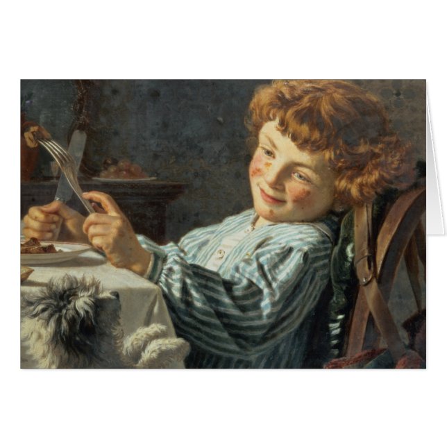 Sjunga för din kvällsmål hälsningskort (Framsidan Horizontal)