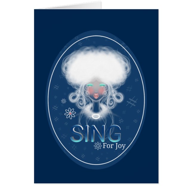 Sjunga för glädjen hälsningskort (Framsidan)