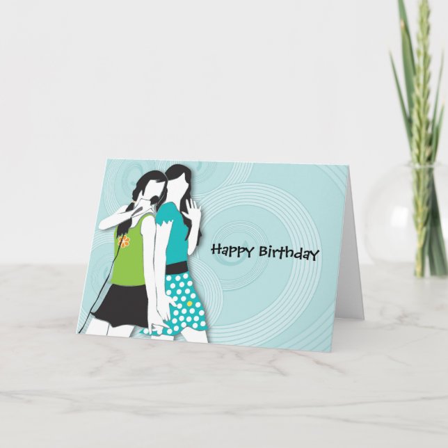 Sjunga för höftflickor kort (Framsida)