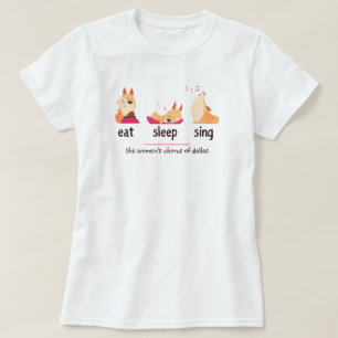 Sjunga för strömsparläge i Tecknad hund T Shirt