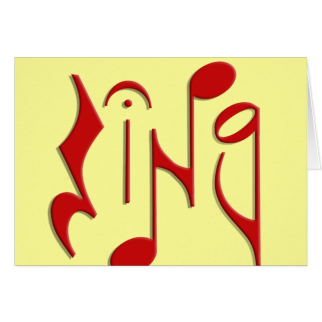 sjunga hälsningskort (Framsidan Horizontal)