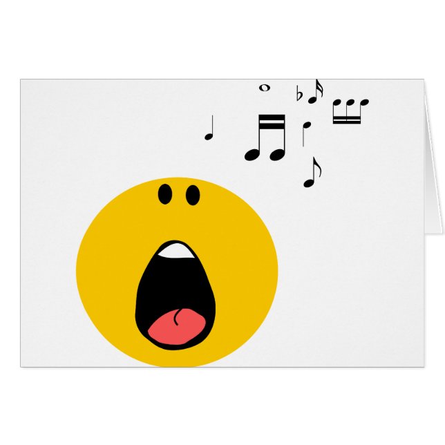 sjunga hans lite hjärta ut hälsningskort (Framsidan Horizontal)