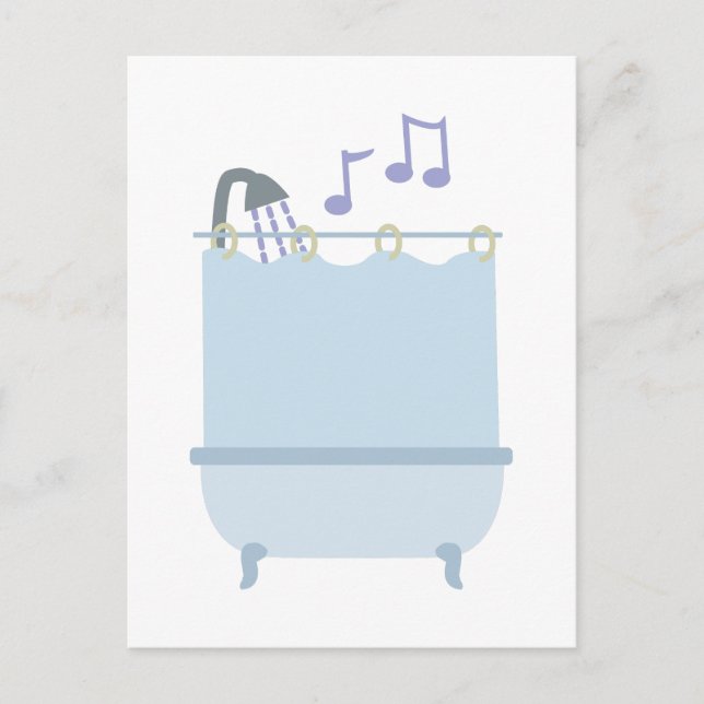 Sjunga i dusch vykort (Framsida)