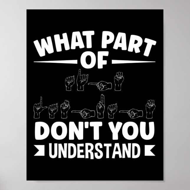 Sjunga Language Asl Teacher Asl Alphabet Pun Poster (Framsidan)