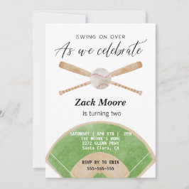 Sjunga på baseballpojkens födelsedagsinbjudan inbjudningar