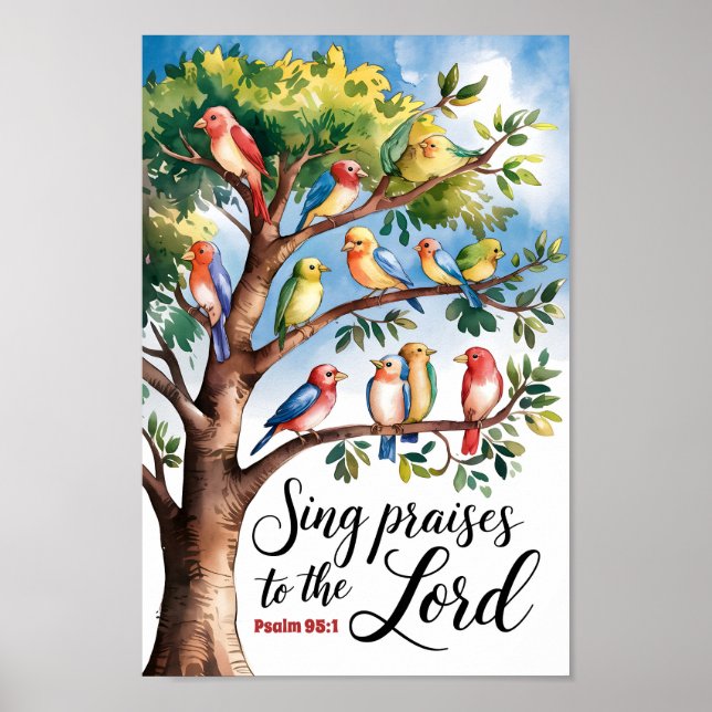 Sjunga Praises till Lord Christian Nursery Kids Poster (Framsidan)