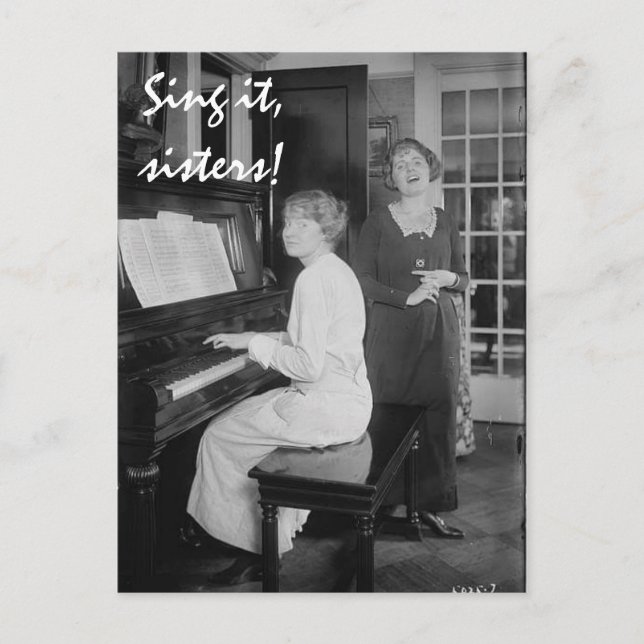 Sjunga, skärmkort vykort (Framsida)