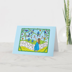 Sjunga som Birds Sjunga_Greeting Card Kort