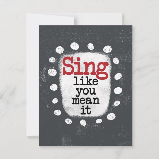 Sjunga som Elaket IT-hälsningskort Kort (Framsida)