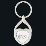 Sjunga ut Pansexual-Pride Twisted Heart Silverfärgad Nyckelring<br><div class="desc">Firar pansexuella röster!</div>