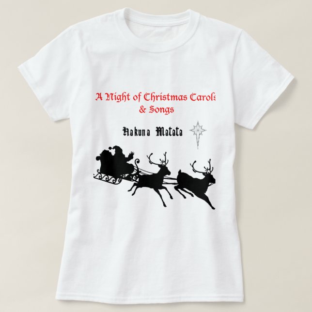 Sjunga vid jul - Sång och festglädjen T Shirt (Design framsida)