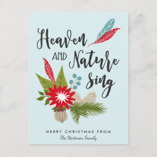 Sjungan Heaven och Natur   Julvykort Helg Vykort