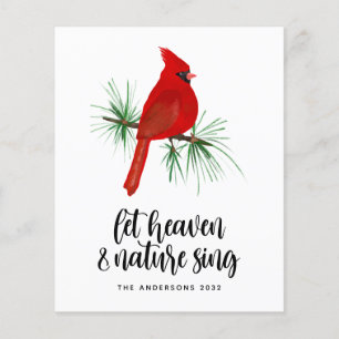 Sjungan Heaven och Nature Kardinal jul Card