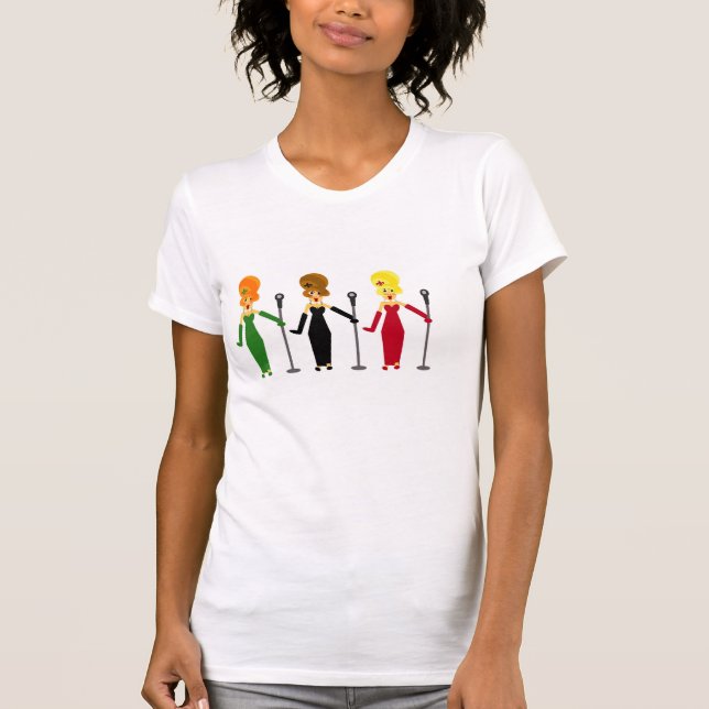 Sjungande Divas Tshirt Tröja (Framsida)