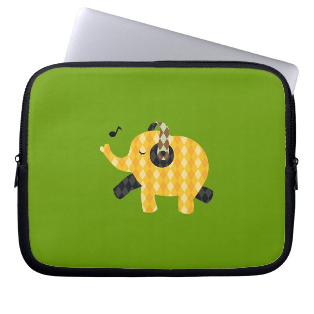 Sjungande elefant laptop fodral (Framsidan)