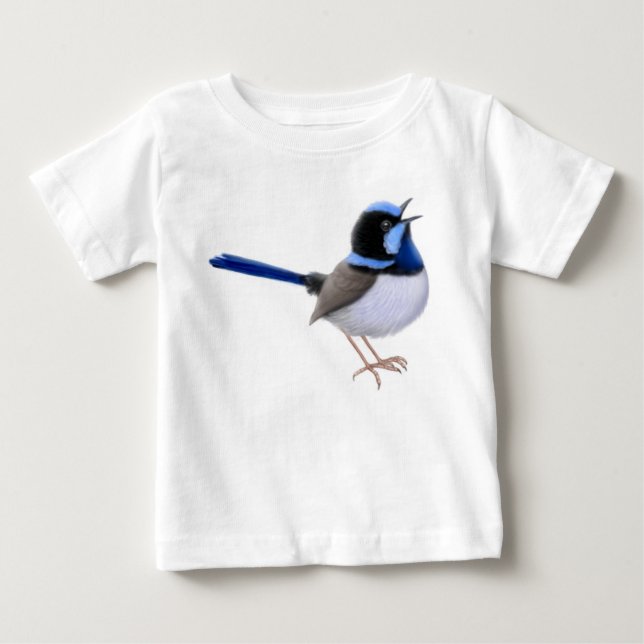 Sjungande felik Jersey för gärdsmygfågelbaby T-shirt (Framsida)
