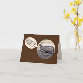 Sjungande flodhäst födelsedagskort/personalisera kort
