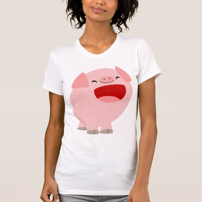 Sjungande griskvinnor för gullig tecknad T-tröja Tee Shirt (Framsida)
