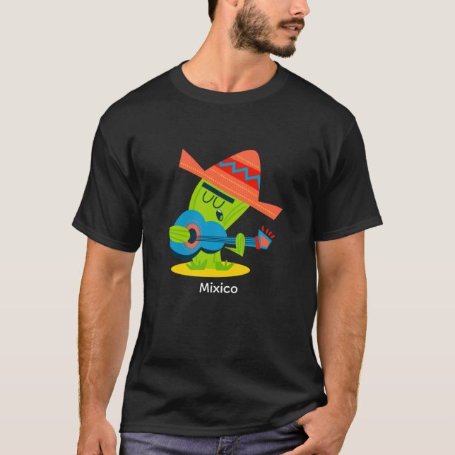 Sjungande kaktus med gitarr t shirt (Framsida)