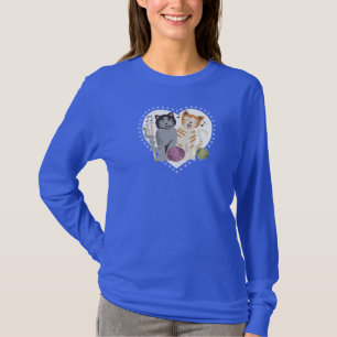 Sjungande katter skjortor för stickagarnMÖRK Tee Shirt