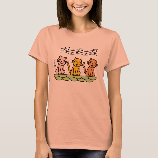 Sjungande katter Tshirts och gåvor (Framsida)