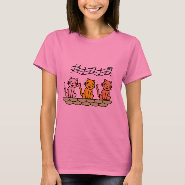 Sjungande katter Tshirts och gåvor (Framsida)