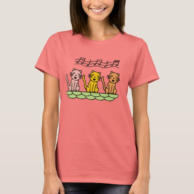 Sjungande katter Tshirts och gåvor (Framsida)