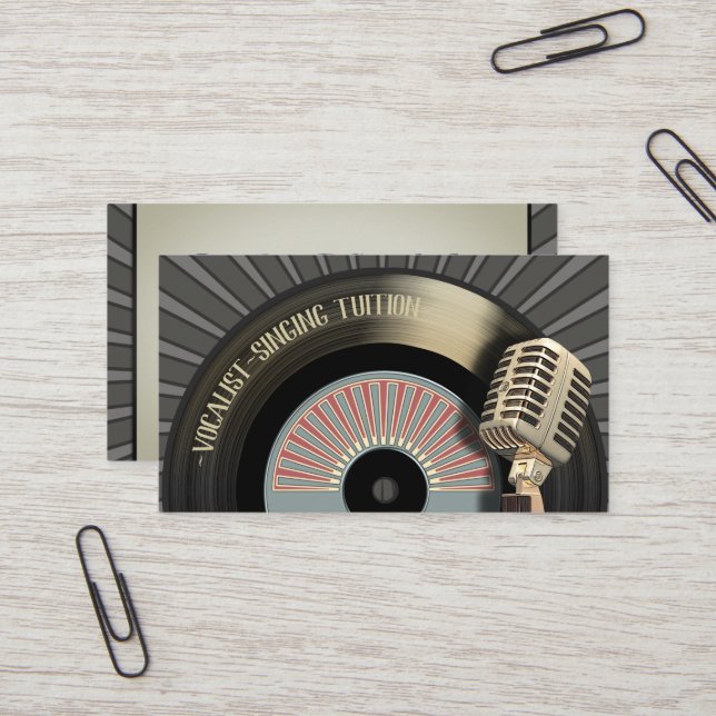 Sjungande lärare för sångarevokalist visitkort (Fram/Back In Situ)